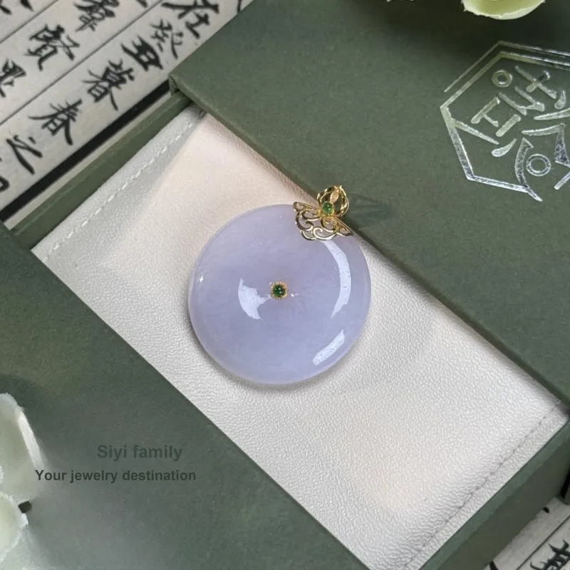 SIYIJIA Ice Glutinous Jadeite Pendants Unisex-1