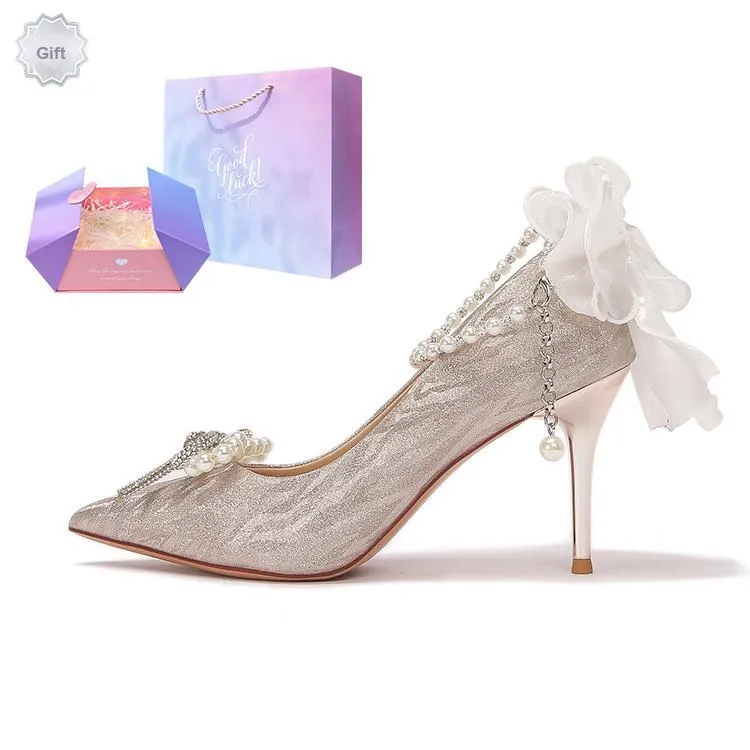 TADSW White Moonlight Collection Dream Of The Beloved Slim Heel High Heels 8.5cm Women's-20