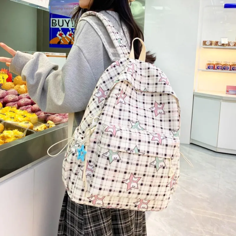 URBAN FOREST Nylon Backpack Unisex Blue/Green/Purple/Pink/Black-15
