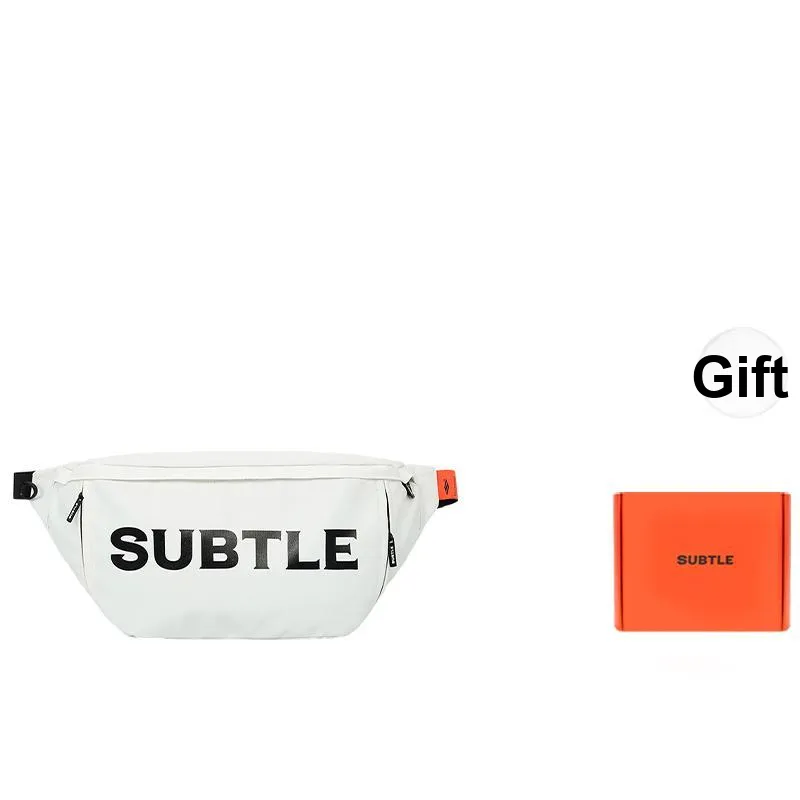 Subtle Polyester Dumpling Shoulder Bag, Crossbody Bag Fanny Pack Tubas Unisex White/Black/Light Blue
