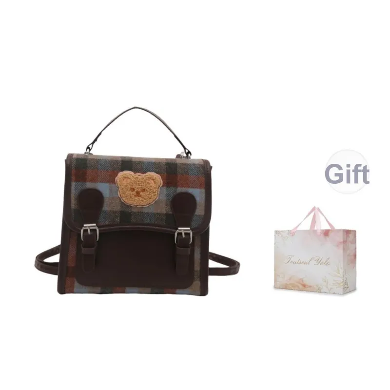TOUTSEUL YOLO PU Backpack Women's Brown/Coffee-7