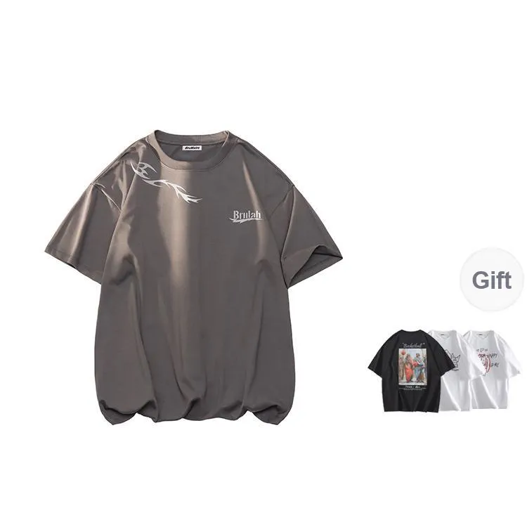 BRUMAIRE T Shirt Unisex Black Comes With Random Print Short Sleeved Shirt-8