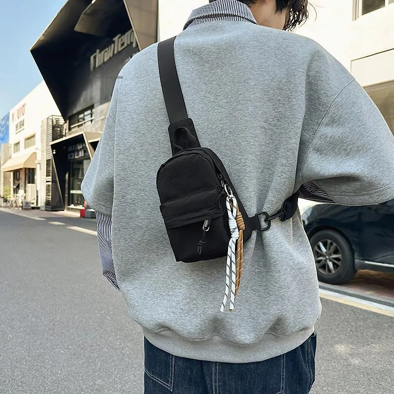 GOBLIN SHARKS 1759 Nylon Backpack, Sling Bag Regular Unisex White/Black/Blue/Green/Khaki-8