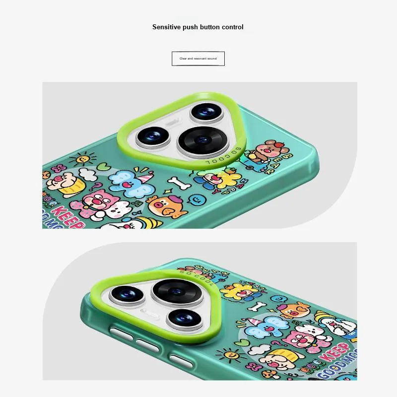 Marsfield Acrylic Material Magnetic Case Happy Graffiti Phone Cases Compatibility Huawei P70/60/50/40PRO-4