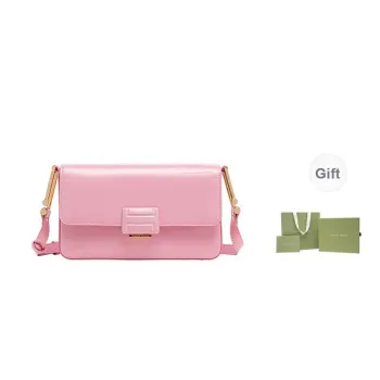 VANESSA HOGAN Cow Leather Chocolate Square Bag Chain Bag Shoulder Bag Crossbody Bag Women's Milkshake Pink