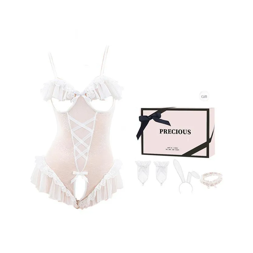 GOYN Кролик Девушка JUMPSUIT+Волосы Clip Браслет * 2+[Коробка] Женское Боди