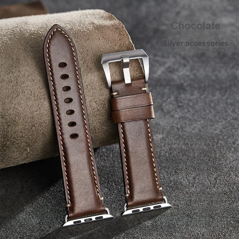 IStrap Apple Compatibility Watch Band 120+80mm Cowhide Leather Material-1