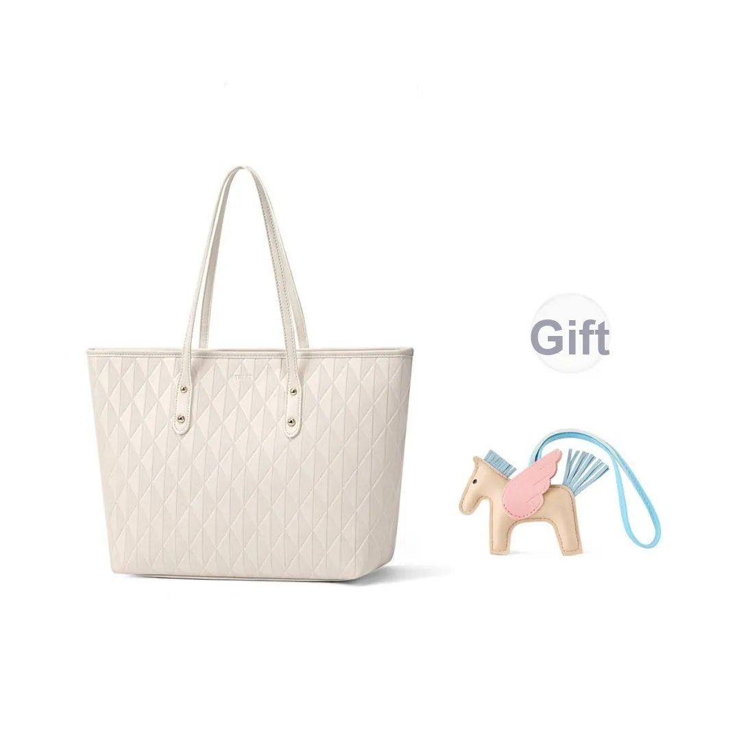 ST SAT Сумка Tote из синтетической кожи сумка для покупок сумка через плечо женская жемчужно-белая