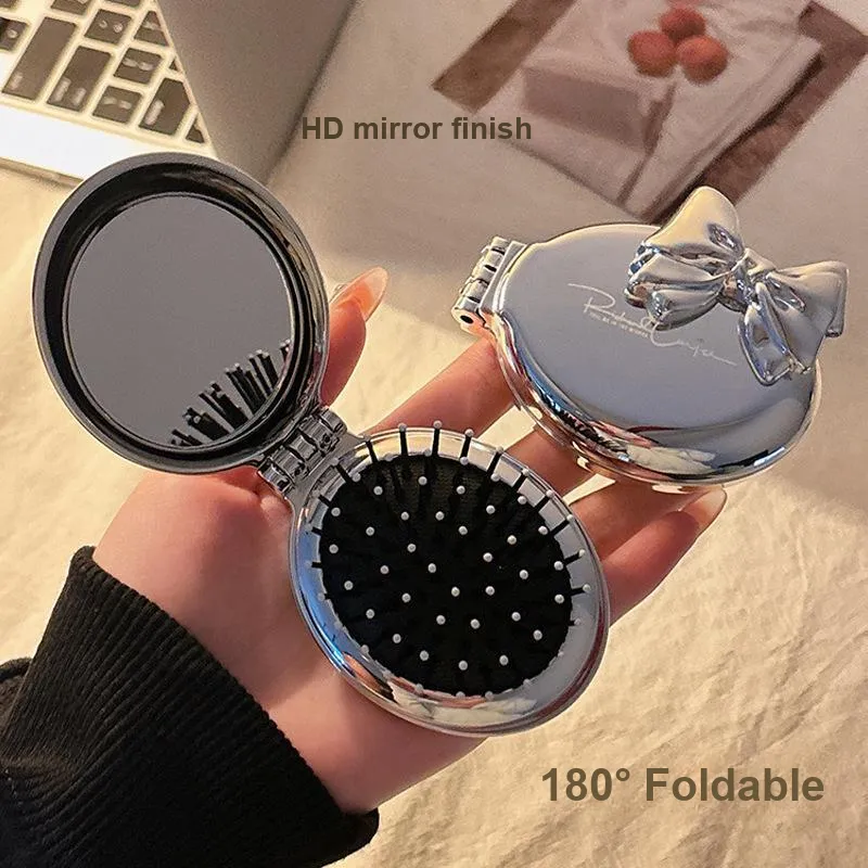 Love Of Wormwood Portable Pocket Mirror 2 in 1 Air Cushion Comb Fluffy Massage-2