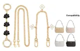 [Style 4]Black Camellia+Four-Leaf Clover Decorative Chain+Long Chain