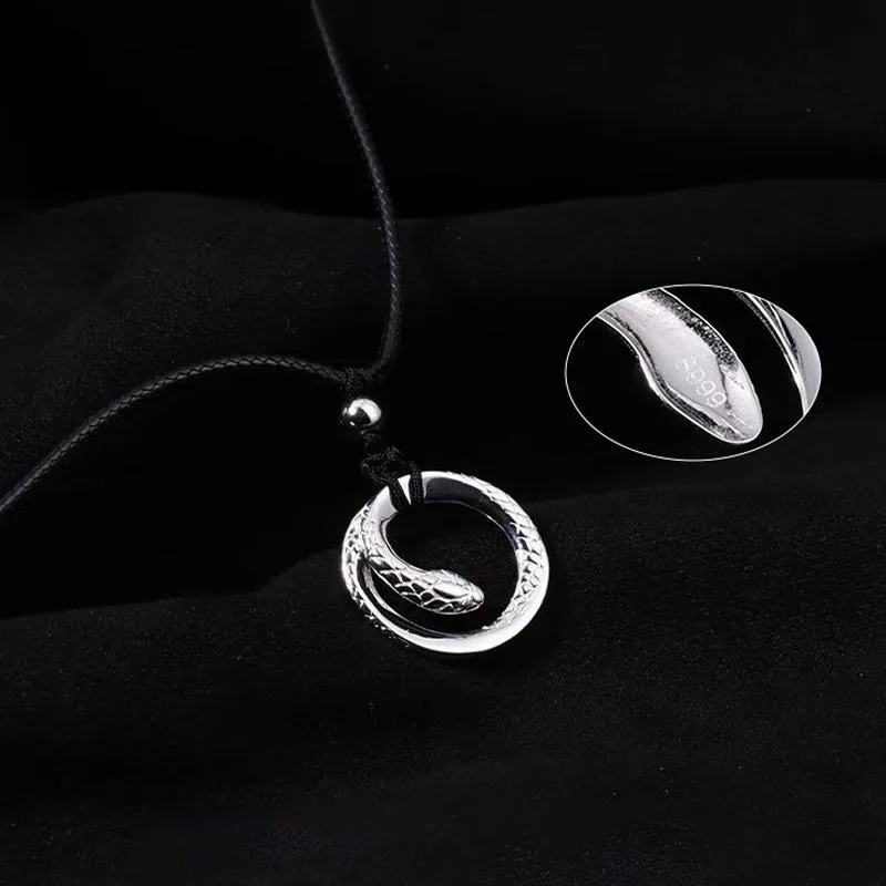 FOREVER MELODY 999 Fine Silver Necklaces Men's-4