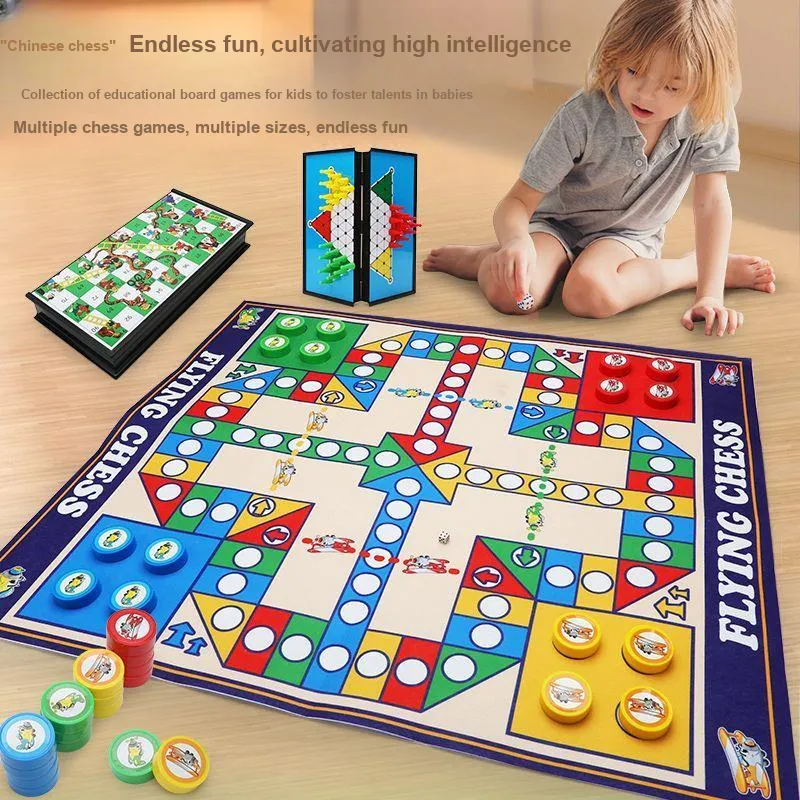 Lezhi By Me Large Size Carpet Educational Flying Chess Portable Magnetic Board Games-1