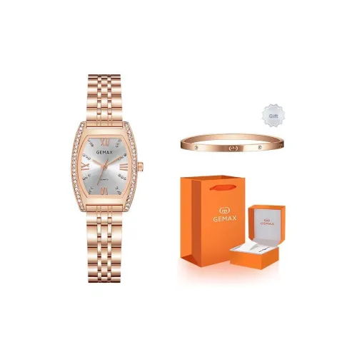 GEMAX Small Square Sugar Collection Кварцевый механизм ремешок из нержавеющей стали женские часы белый циферблат