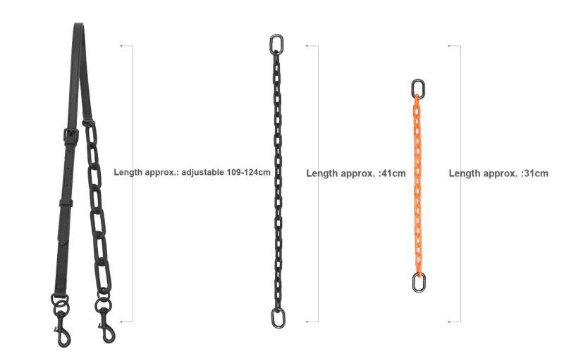 GUYI Acrylic Bag Strap Unisex Orange/Black-22