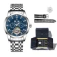 RG6036 Steel Band Blue Dial Trendy Toy Box[Includes Belt]