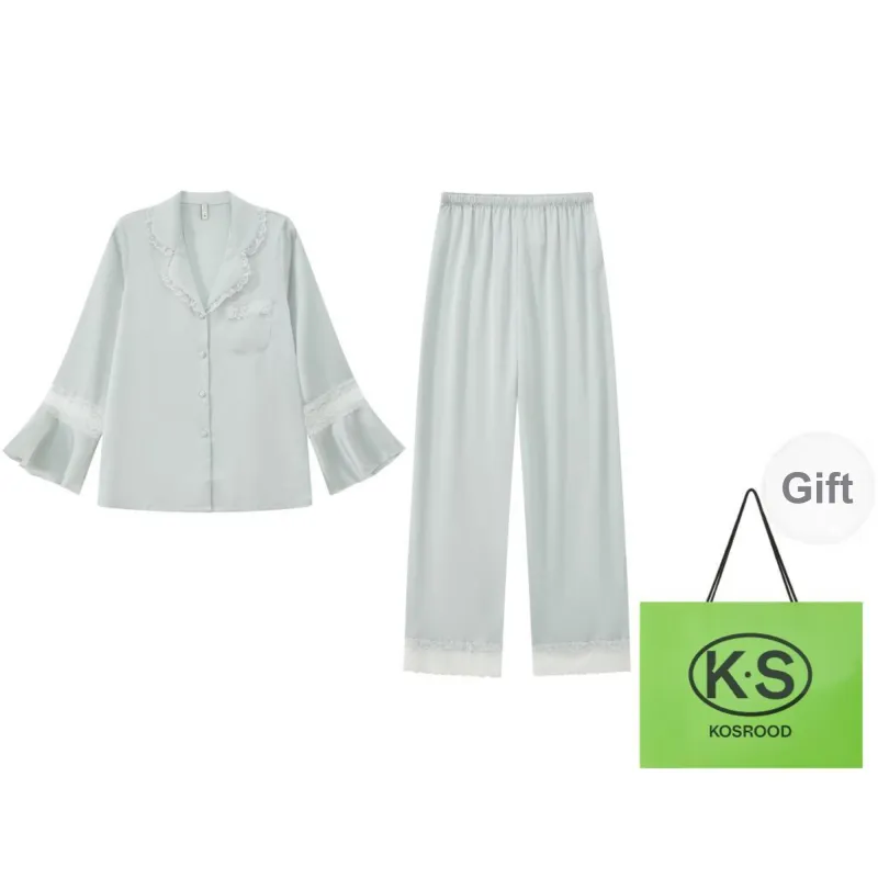 Kosrood Pajama Set Women's Light Blue-3