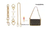 (Sub-Bag Underarm) Pig Nose 12cm+White Four-Leaf Clover Extender Chain+Decorative Chain 40cm+Comes with 1.3D Buckle