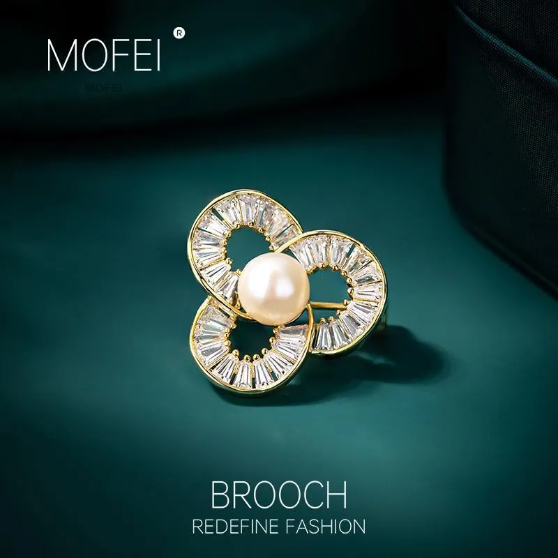 Mofei Freshwater Pearl Brooches Women's-1