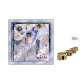 Blue Silk Scarf with Box (Random 1 Pc)