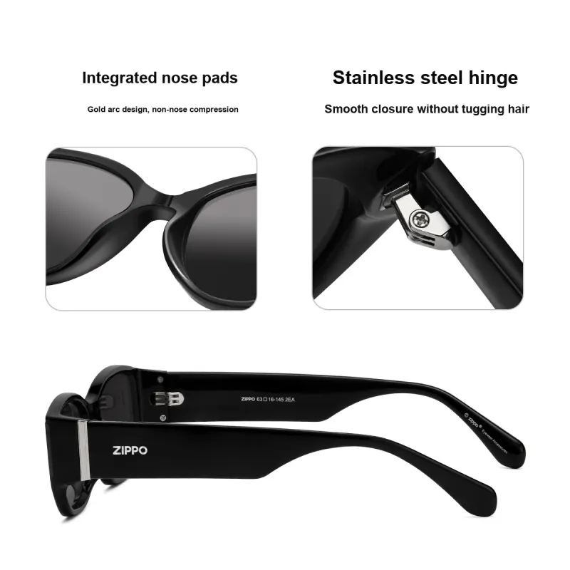ZIPPO Plate Frame Cat Eye Sunglasses Women's-2
