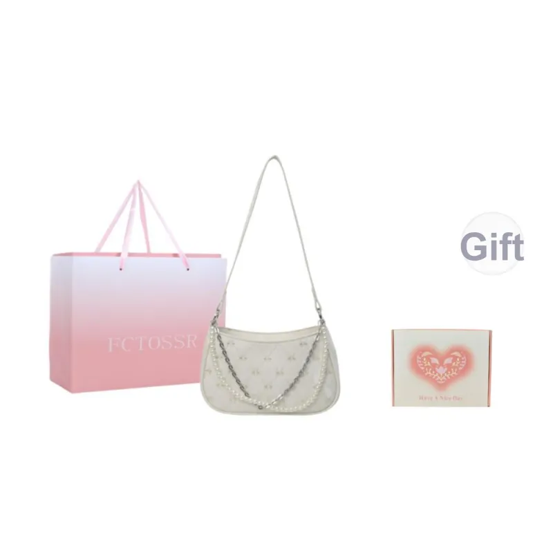 FCTOSSR PU Shoulder Bag Women's White/Silver/Black/Pink-20