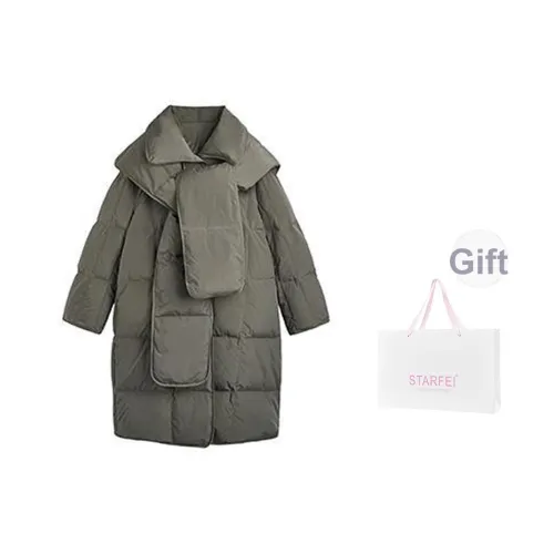 STARFEI Хлопковый пуховик женский серый