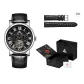 YB14137P1 Silver Black (Includes Genuine Leather Strap+Time Box)
