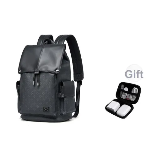 SEPTWOLVES 17. Примерно 6 см. Ноутбук Сумка Бизнес Большая Емкость Ткань Рюкзак QPL Стандартный Унисекс Черный