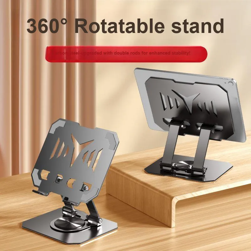 LUCK OU Tablet Stands Carbon Steel Mechanical Rotating IPad All Foldable Compatibility With Xiaomi, Huawei, And Apple-2