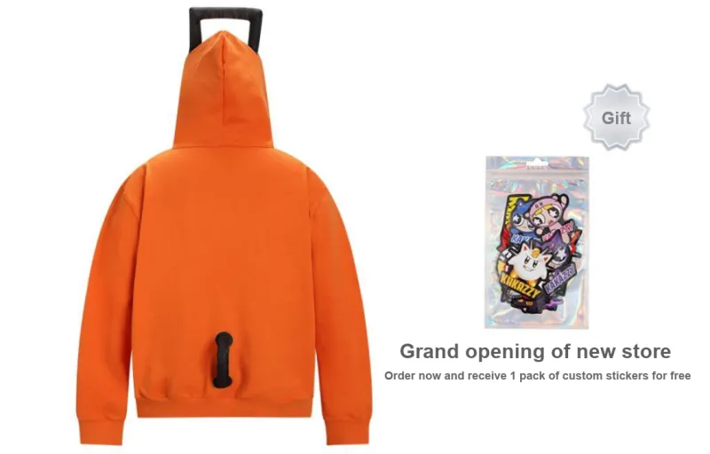 KAKAZZY Sweatshirts Unisex Orange-2