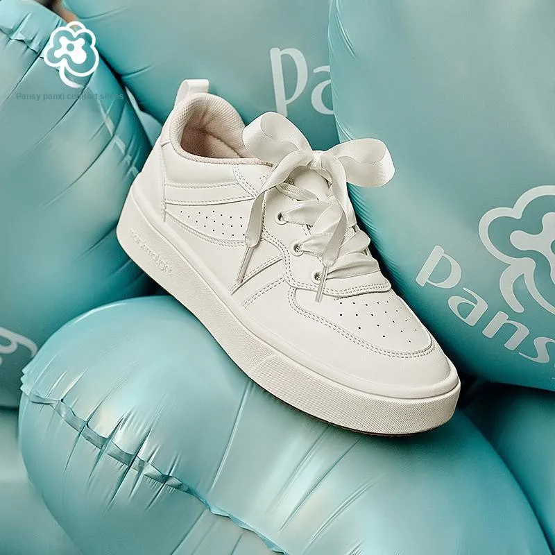 PANSY Cushioning, Lightweight, Breathable Low Top Skateboard Shoes Women's White-1