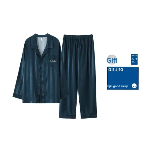 Qin Jing Пижамный комплект Мужской Темно-синий