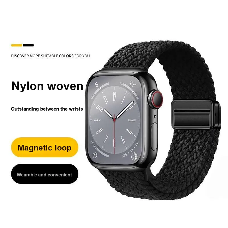 First Guard Compatibility Apple IWatch Series 10/S9/S8/S7/SE Strap Apple Compatibility Watch Band 225mm Nylon Material-13