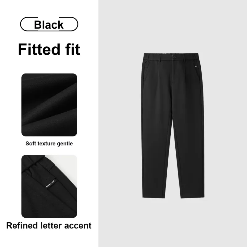 HLA Casual Pants Men Black BW-2