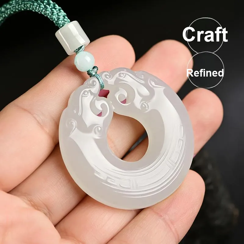 KUNYUYAO Pendants Pale Greenish White Jade Unisex-14