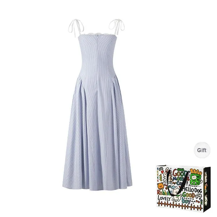 HAPG Slip Dresses Women's Blue-1