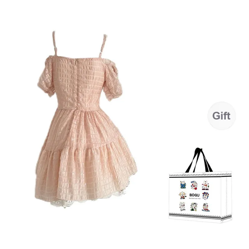 BDGU Slip Dresses Women's Peach Milk Jelly Powder-1