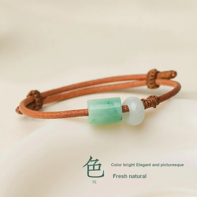With The Heart Of The Jade Glutinous Jade Jadeite Bracelets Women's-4