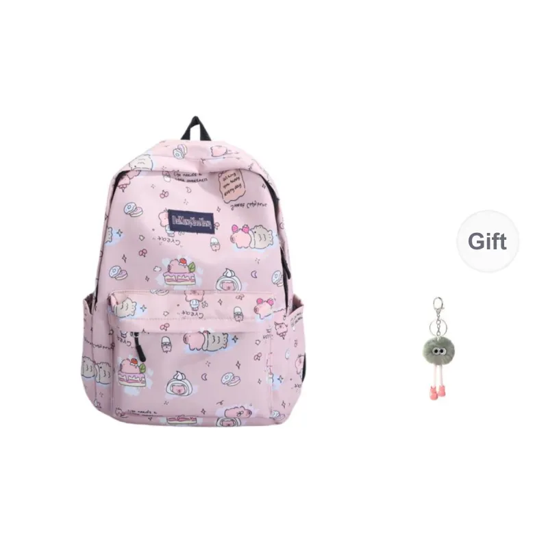 KAMLUI Nylon Backpack Women's White/Black/Pink/Khaki-21
