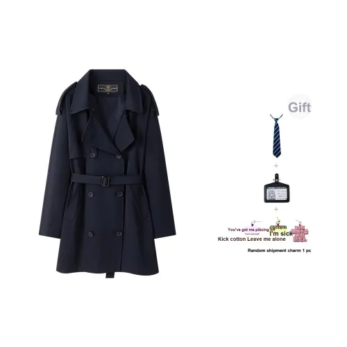 Tokyo Season Тренчкот Женский Темно-синий