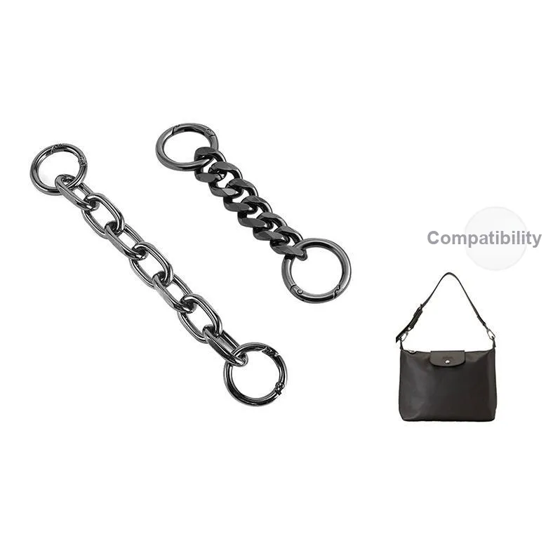 Ingenuity Handmade Metal Bag Strap Women's Gunmetal/White