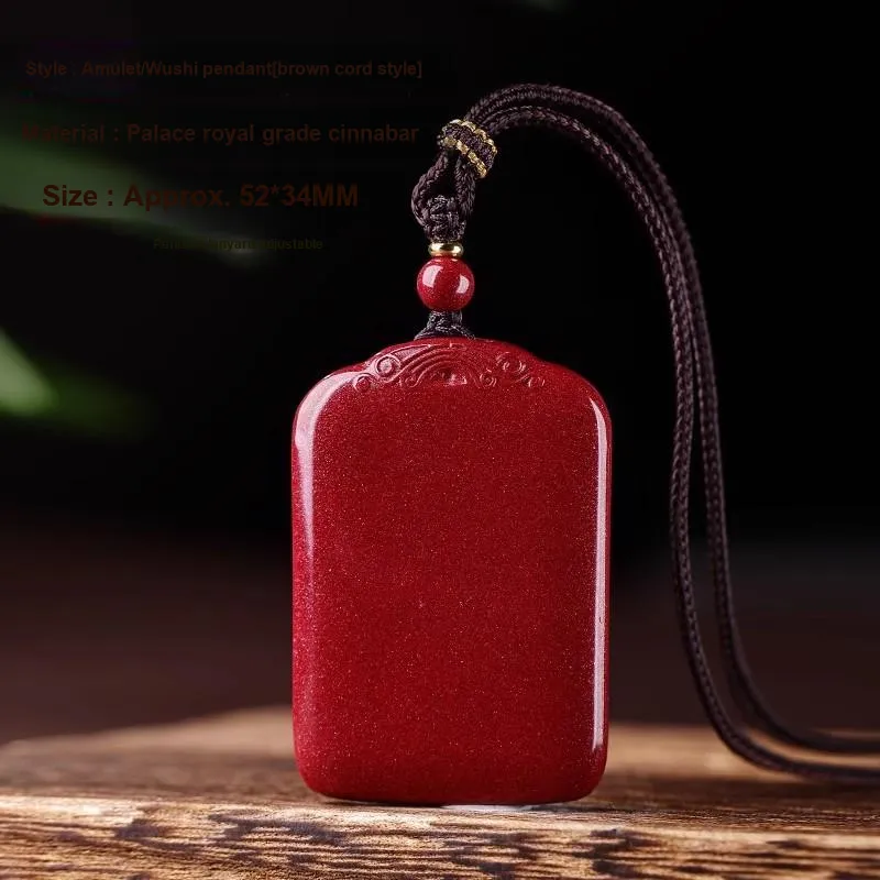 ZHIZUO Natural Cinnabar Pendants Unisex-1