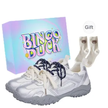 BINGO DUCK Breathable Height Increasing Low Top Chunky Sneakers Women's