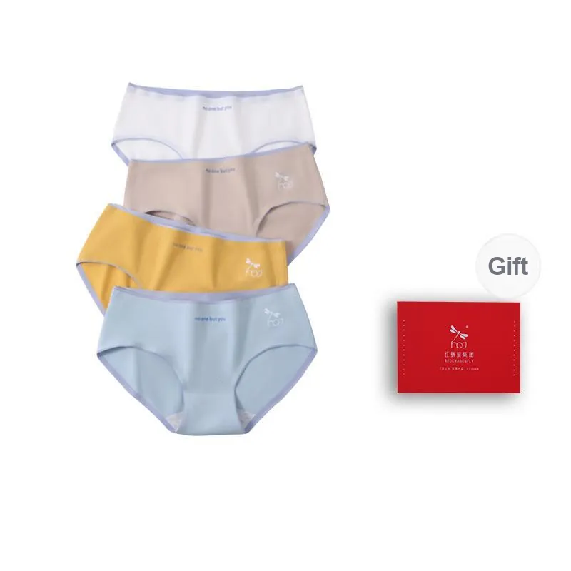 RED DRAGONFLY Cotton Panties Women's Gift Box Set Of 4-10
