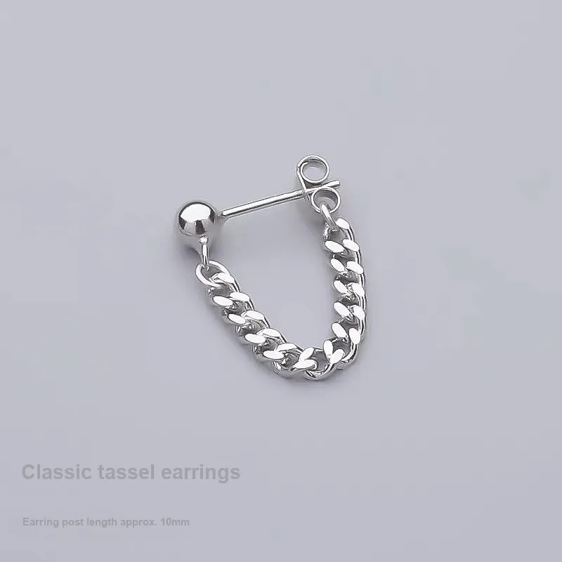 ZWU 925 Sterling Silver Earrings Unisex-1