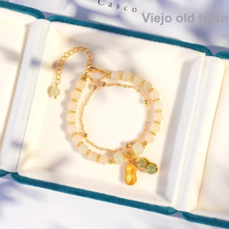Schloney Hetian Jade Bracelets Pale Greenish White Jade Women's-4