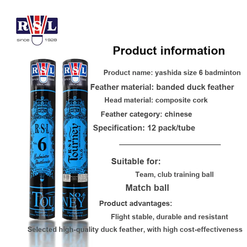 RSL Duck Feather Shuttlecock 12 Pack CiGu Duck Feather Everyday Shuttlecocks-3