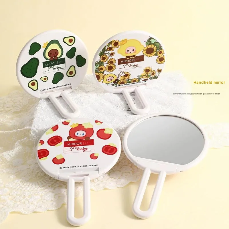Love Of Wormwood Creative Cartoon Handheld Mirror Make Up Mirrors Portable-1