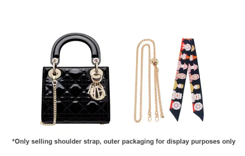 WHERE WHAT WHO Shoulder Strap Bag Silk Scarves+Straight Gold Adjustable Strap 0.6cm*29-128cm