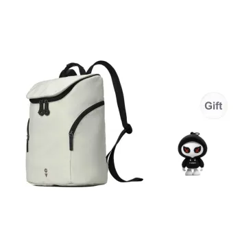 Venque Fabric Backpack Medium Size Unisex Black/Gray Green/Beige